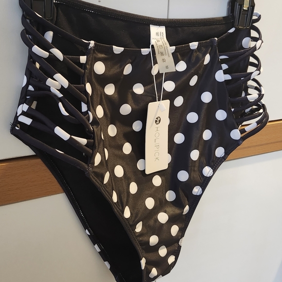 NWT- Size Medium HOLIPICK High Rise Women's Bikini Bottoms Full Coverage . $13 - Picture 2 of 9